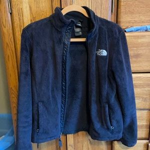 North face fuzzy zip up